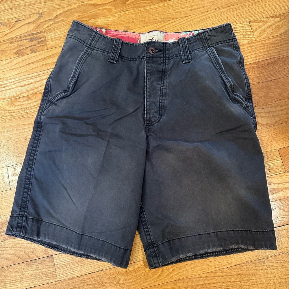 Hollister Mens Navy blue heavy cotton shorts